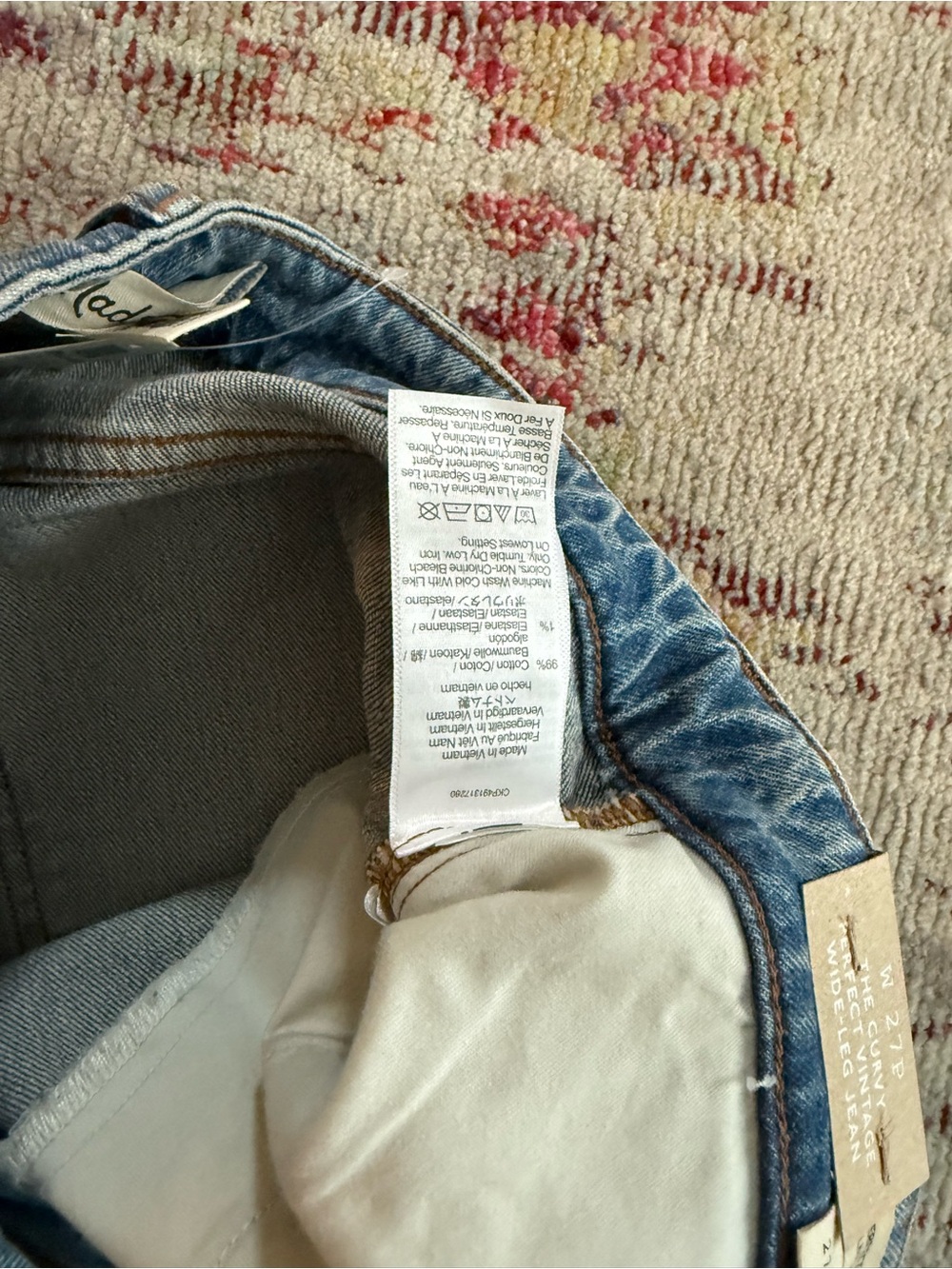 Madewell Light Blue Curvy Vintage Wide-Leg Jeans - Picture 3 of 7